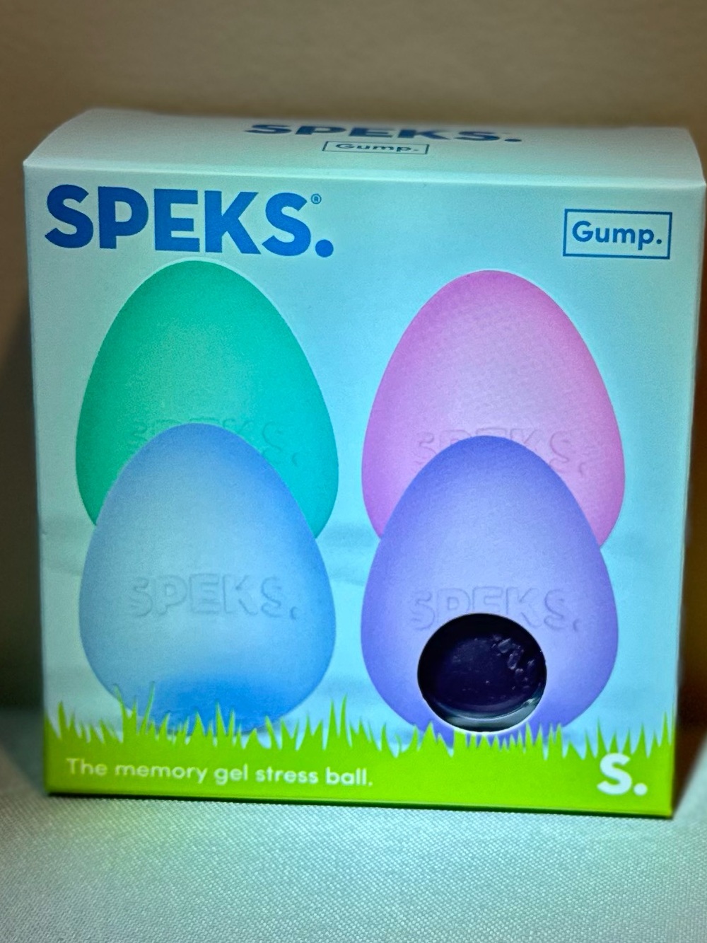 SPEKS Memory Gel Stress Balls (Gump) - Pastel Multi-Color Egg 4 Pack
